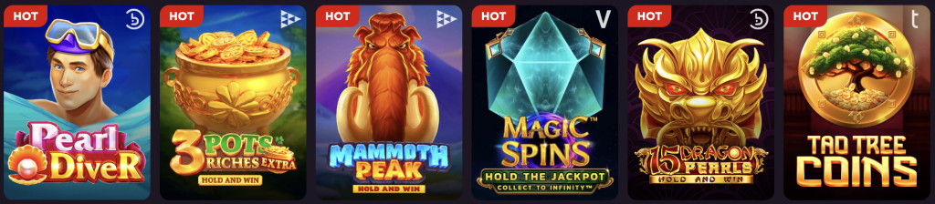 Diverse Game Selection at Jackpot Jill